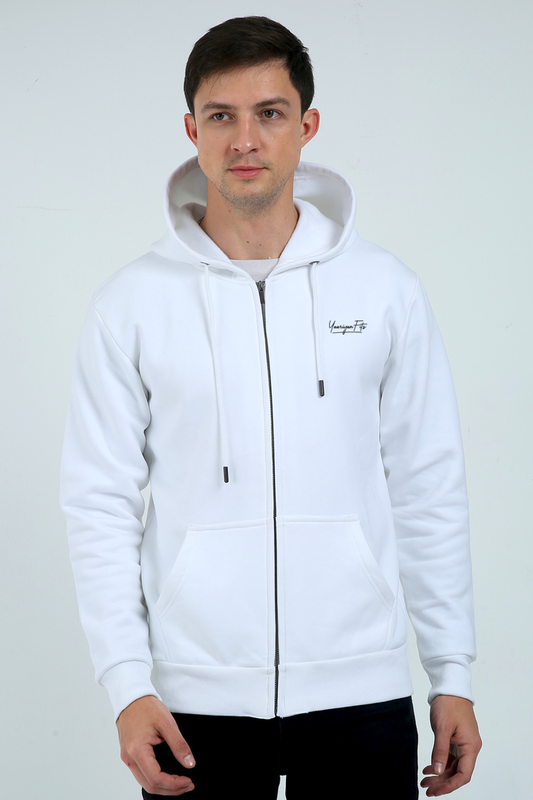 Unisex Fleece Heavyweight Zip Hoodie - White