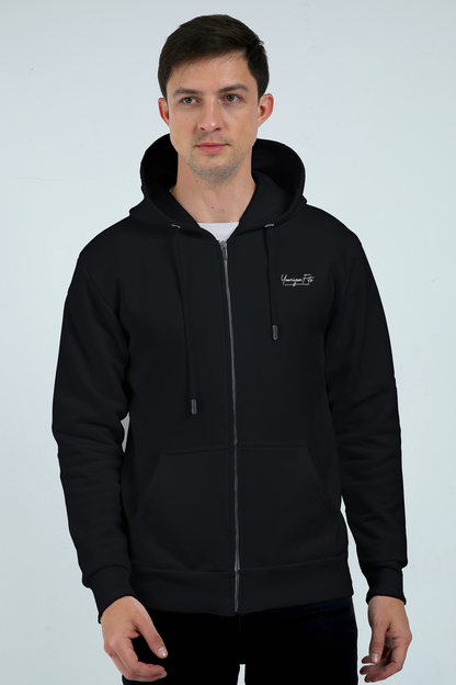 Unisex Fleece Heavyweight Zip Hoodie - Black